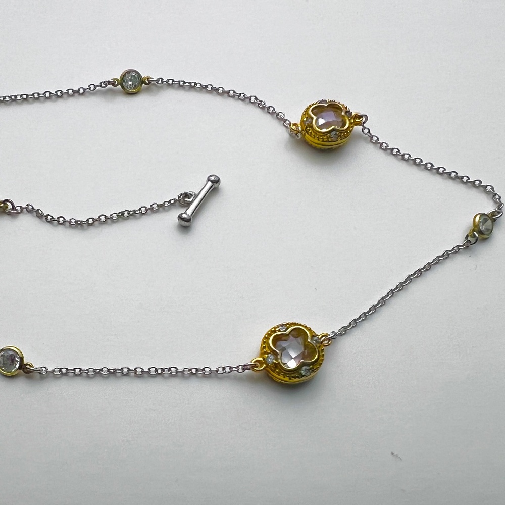 Fashion necklace with CZs - Picture 4 of 6